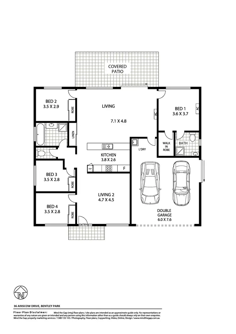 Floorplan of Homely house listing, 36 Ainscow Drive, Bentley Park QLD 4869