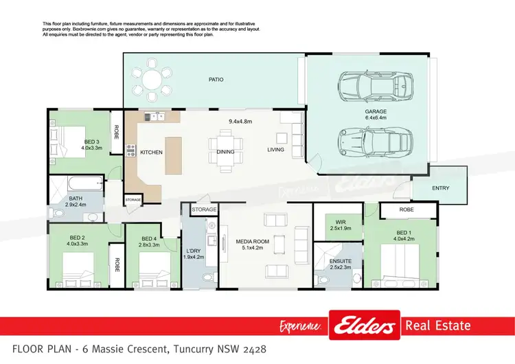 Floorplan of Homely house listing, 6 Massie Crescent, Tuncurry NSW 2428