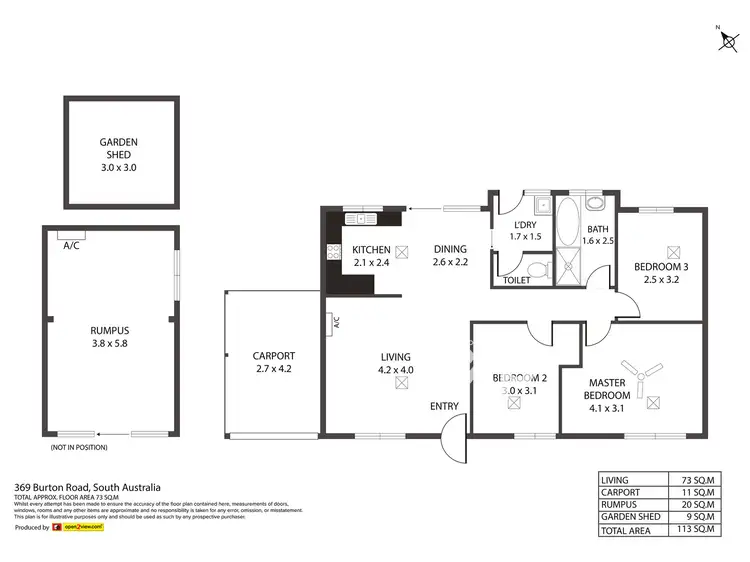 Floorplan of Homely house listing, 369 Burton Road, Burton SA 5110