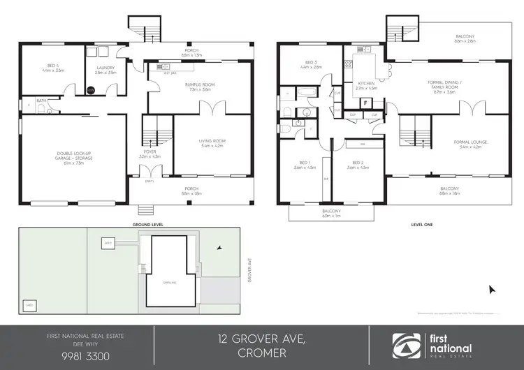 Floorplan of Homely house listing, 12 Grover Avenue, Cromer NSW 2099
