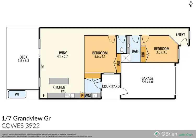 Floorplan of Homely townhouse listing, 1/7 Grandview Grove, Cowes VIC 3922