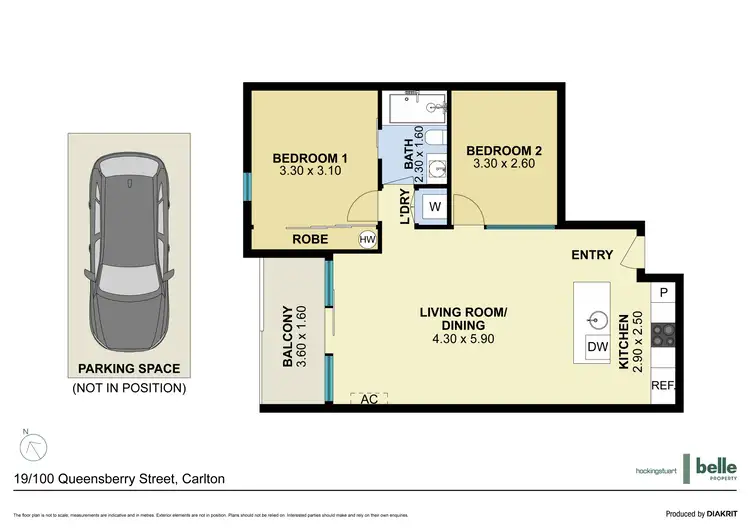 Floorplan of Homely apartment listing, 19/100 Queensberry Street, Carlton VIC 3053