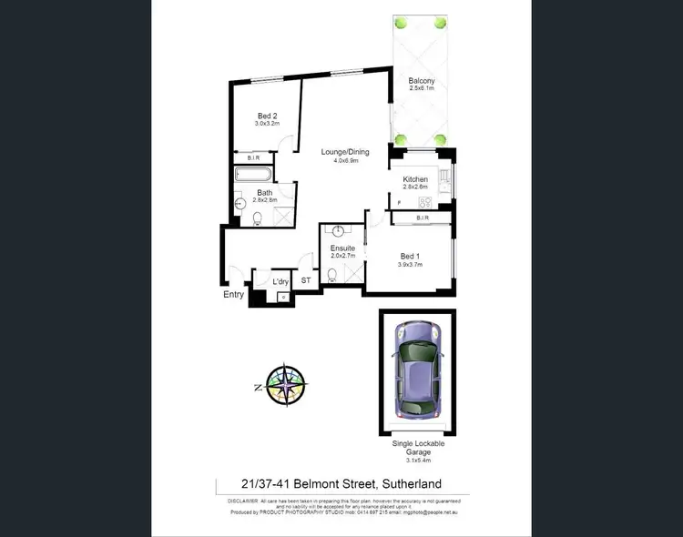 Floorplan of Homely unit listing, 21/37-41 Belmont Street, Sutherland NSW 2232
