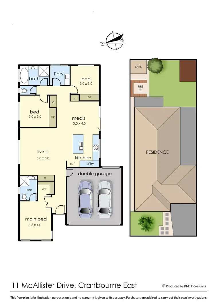 Floorplan of Homely house listing, 11 McAllister Drive, Cranbourne East VIC 3977