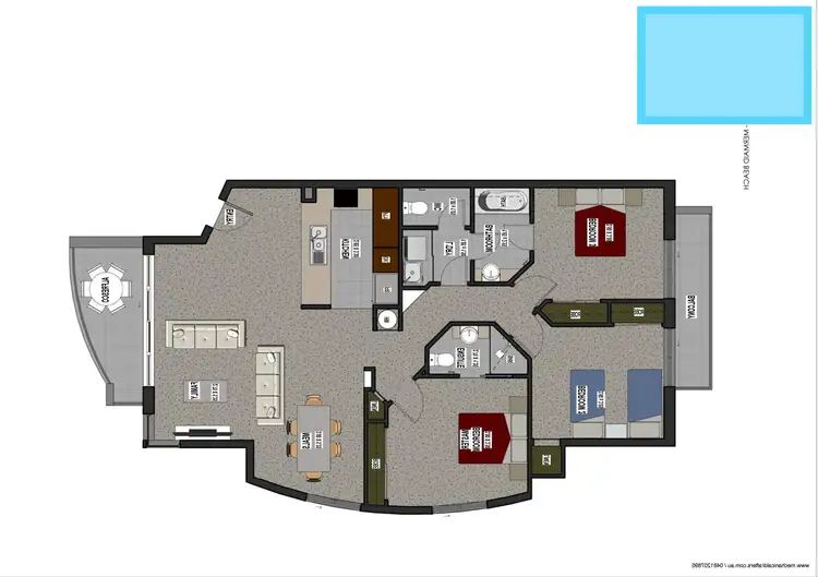 Floorplan of Homely apartment listing, 66/10 Alexandra Avenue, Mermaid Beach QLD 4218