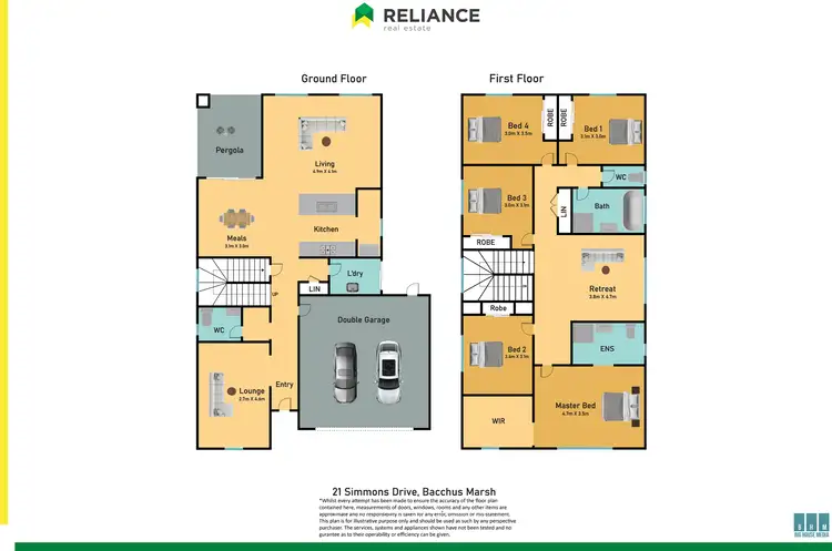 Floorplan of Homely house listing, 21 Simmons Drive, Bacchus Marsh VIC 3340