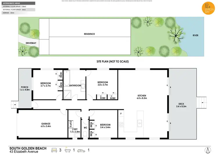 Floorplan of Homely house listing, 43 Elizabeth Avenue, South Golden Beach NSW 2483