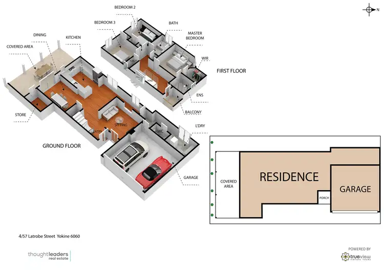 Floorplan of Homely townhouse listing, 4/57 Latrobe Street, Yokine WA 6060