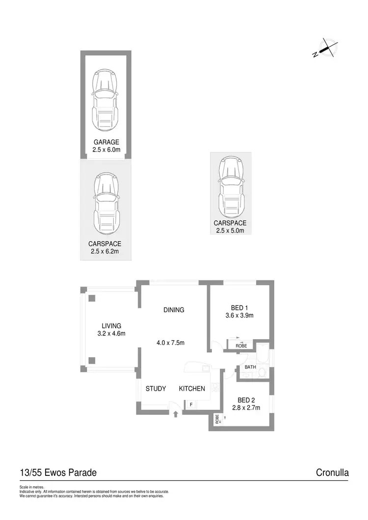 Floorplan of Homely unit listing, 13/55-57 Ewos Parade, Cronulla NSW 2230