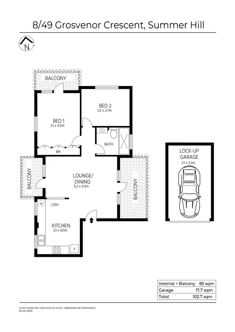Floorplan of Homely apartment listing, 8/49 Grosvenor Crescent, Summer Hill NSW 2130