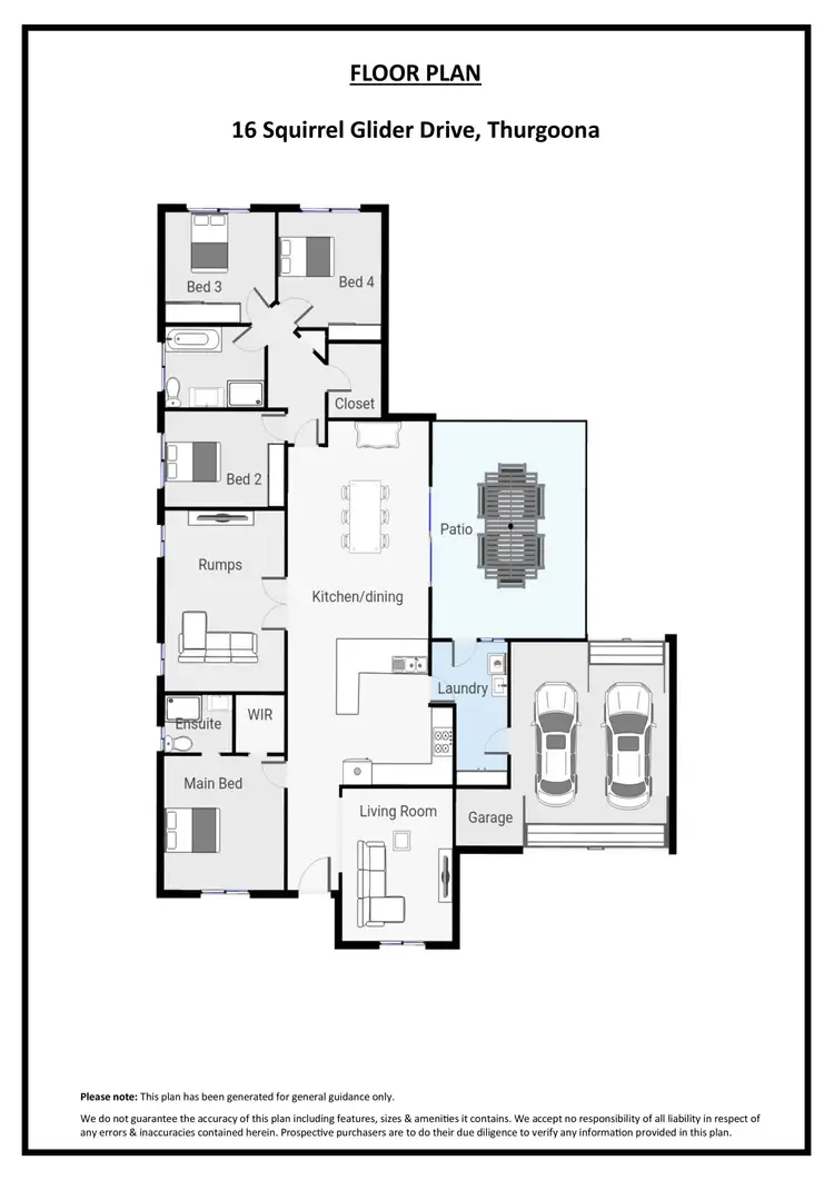 Floorplan of Homely house listing, 16 Squirrel Glider Drive, Thurgoona NSW 2640