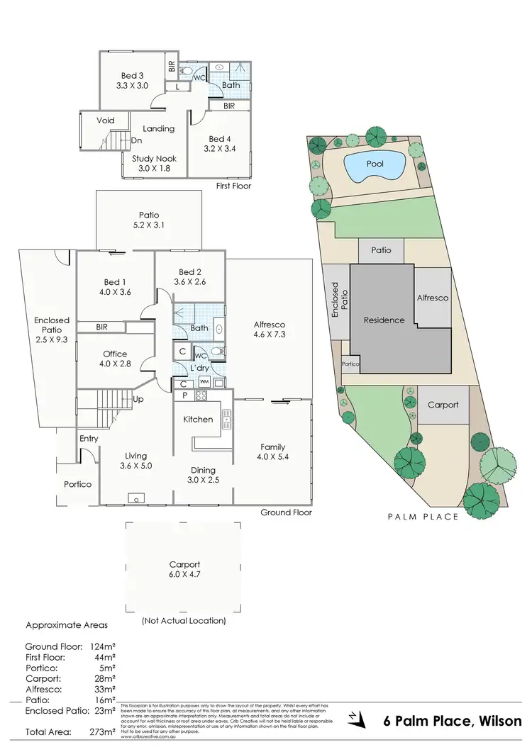 Floorplan of Homely house listing, 6 Palm Place, Wilson WA 6107