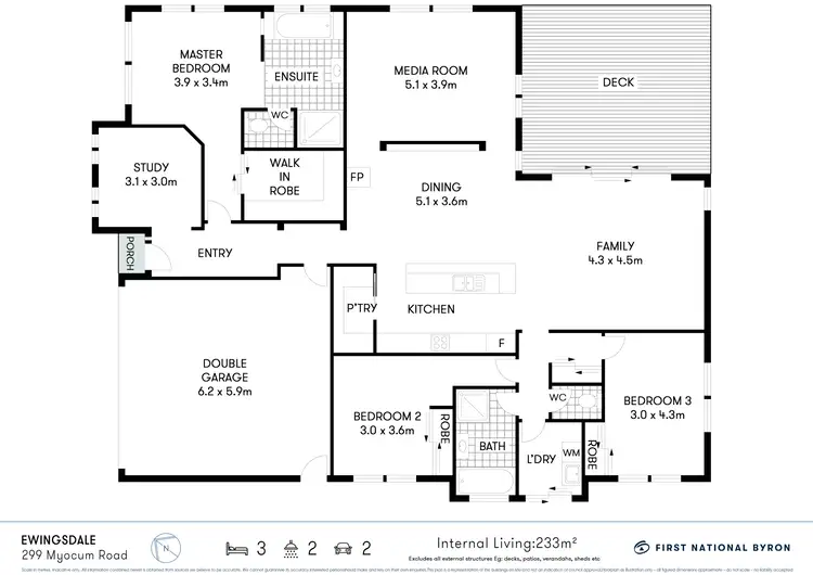 Floorplan of Homely house listing, 299 Myocum Road, Ewingsdale NSW 2481