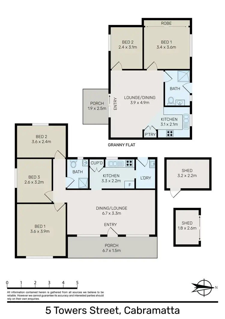 Floorplan of Homely house listing, 5 Towers Street, Cabramatta NSW 2166