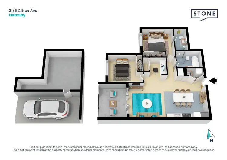 Floorplan of Homely apartment listing, 31/5 Citrus Avenue, Hornsby NSW 2077