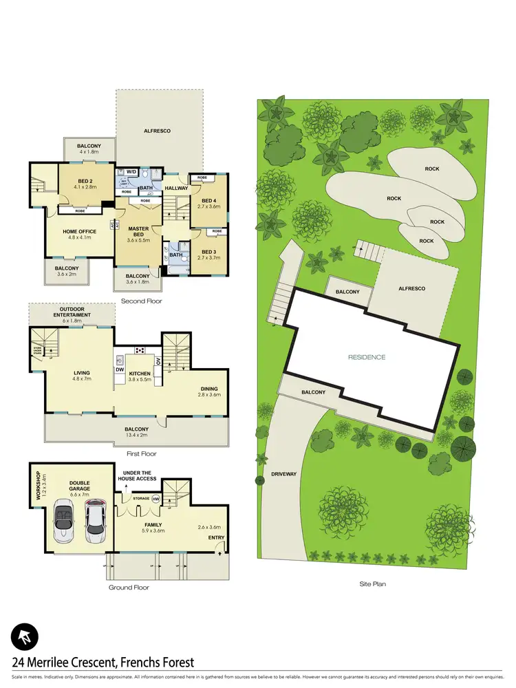 Floorplan of Homely house listing, 24 Merrilee Crescent, Frenchs Forest NSW 2086