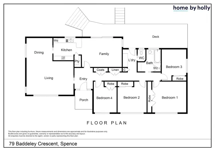 Floorplan of Homely house listing, 79 Baddeley Crescent, Spence ACT 2615