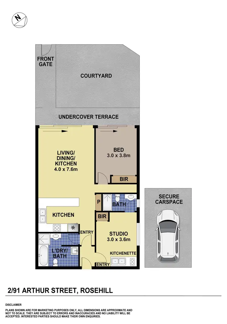 Floorplan of Homely apartment listing, 2/91 Arthur Street, Rosehill NSW 2142