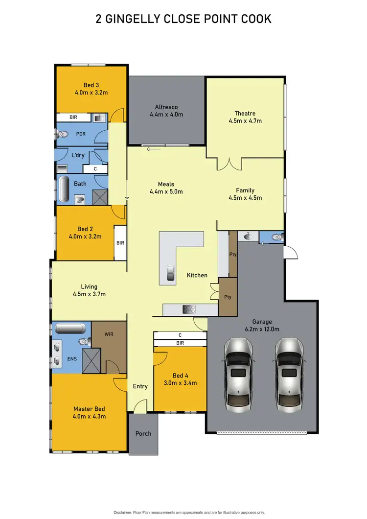 Floorplan of Homely house listing, 2 Gingelly Close, Point Cook VIC 3030