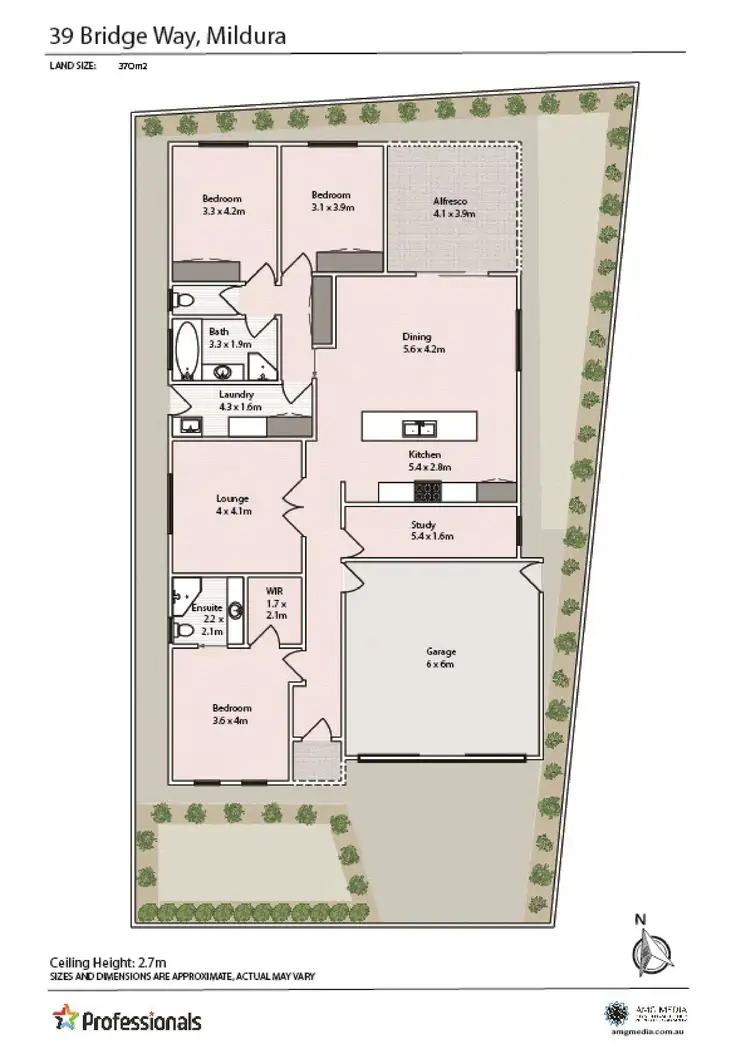 Floorplan of Homely house listing, 39 Bridge Way, Mildura VIC 3500