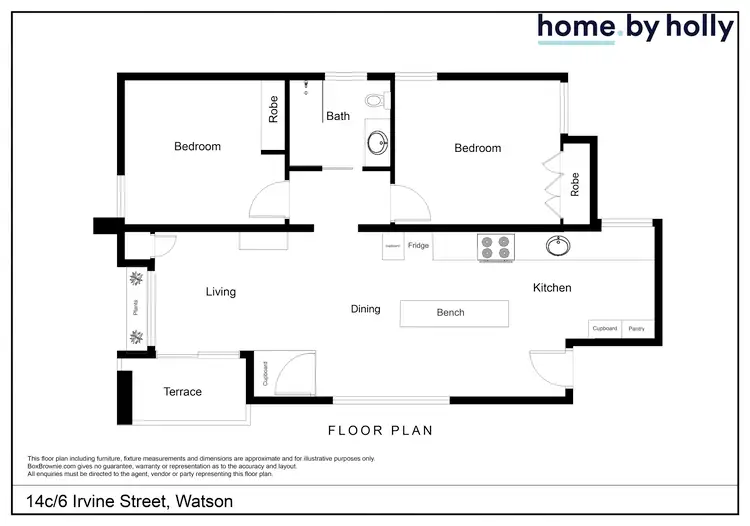 Floorplan of Homely apartment listing, 14c/6 Irvine Street, Watson ACT 2602
