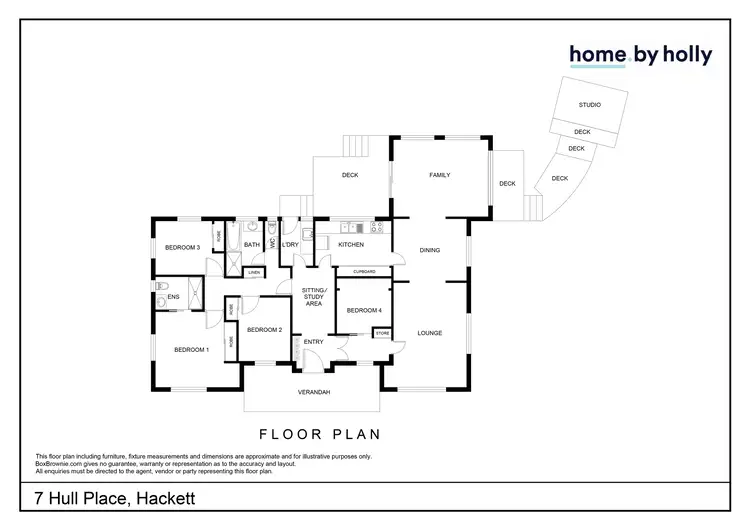 Floorplan of Homely house listing, 7 Hull Place, Hackett ACT 2602