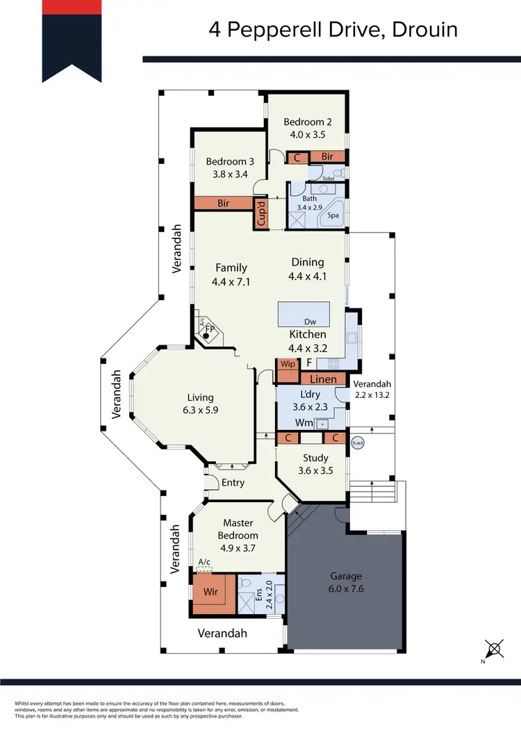 Floorplan of Homely house listing, 4 Pepperell Drive, Drouin VIC 3818