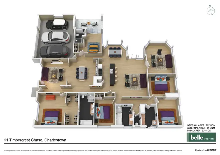 Floorplan of Homely house listing, 61 Timbercrest Chase, Charlestown NSW 2290