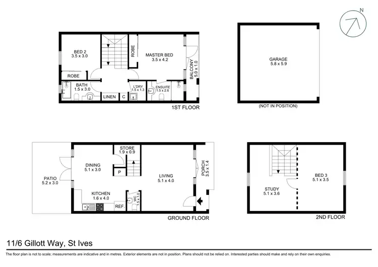 Floorplan of Homely townhouse listing, 11/6 Gillott Way, St Ives NSW 2075