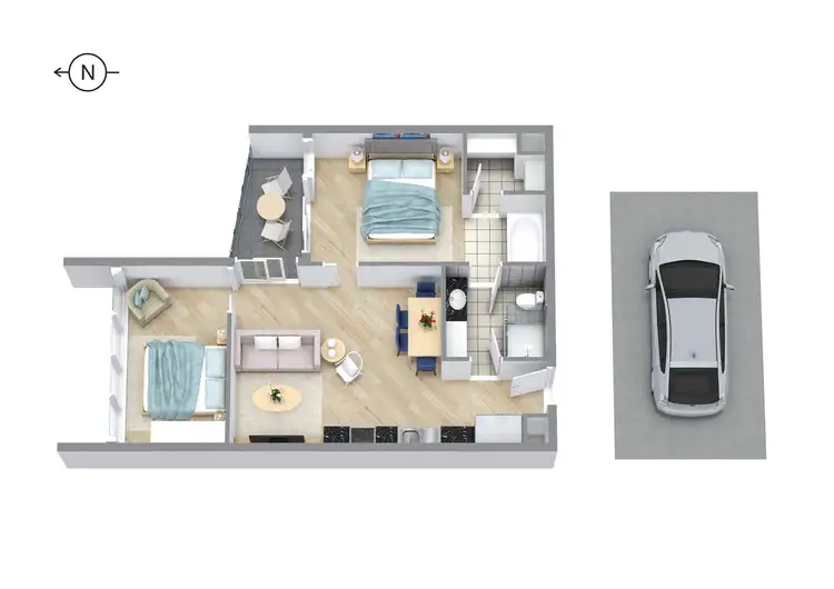 Floorplan of Homely unit listing, Level 17/1705/4 Wahroonga Place, Surfers Paradise QLD 4217
