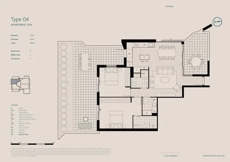 Floorplan of Homely apartment listing, Level 3/304/15-19 Crown Street, Wollongong NSW 2500