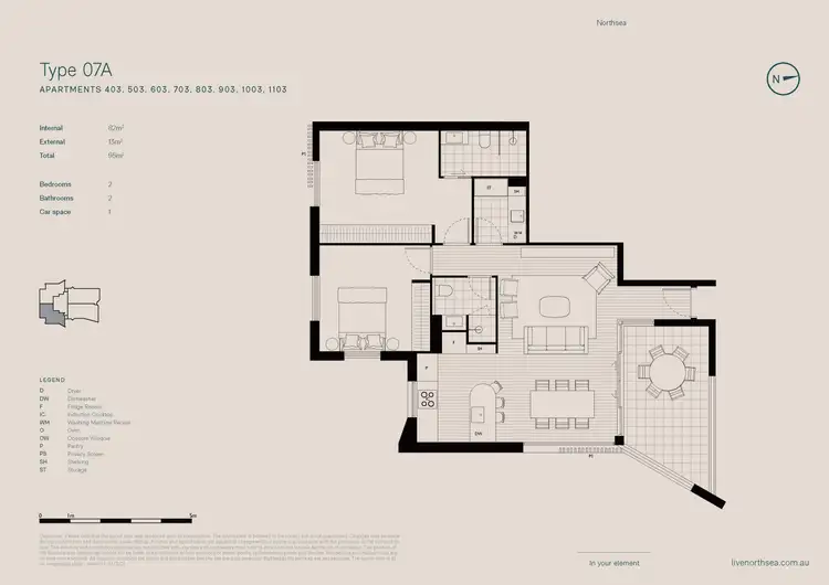 Floorplan of Homely apartment listing, Level 4/403/15-19 Crown Street, Wollongong NSW 2500