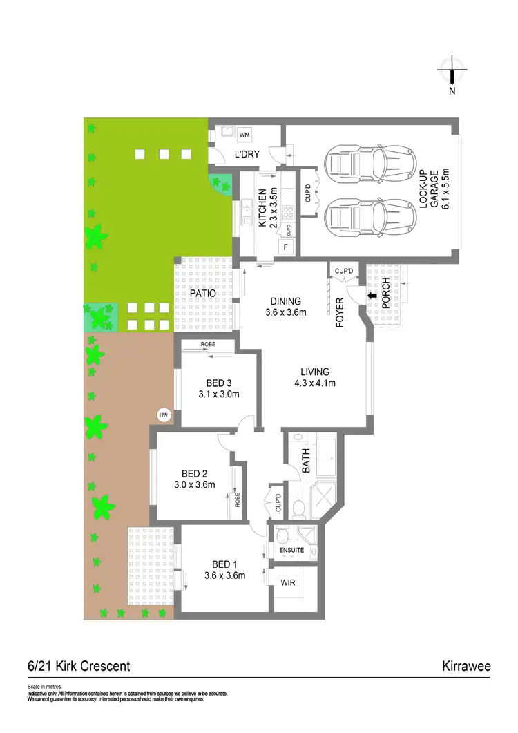 Floorplan of Homely villa listing, 6/21 Kirk Crescent, Kirrawee NSW 2232