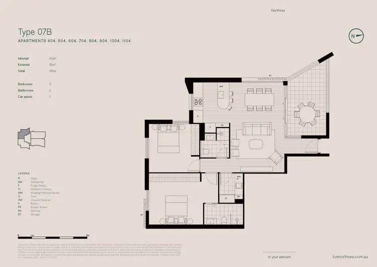 Floorplan of Homely apartment listing, Level 6/604/15-19 Crown Street, Wollongong NSW 2500