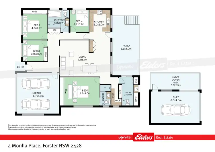 Floorplan of Homely house listing, 4 Morilla Place, Forster NSW 2428