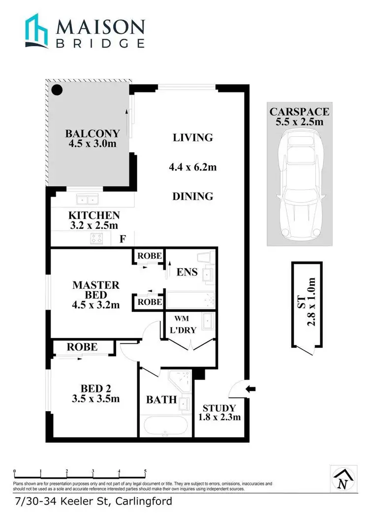 Floorplan of Homely apartment listing, Level 1/7/30-34 Keeler Street, Carlingford NSW 2118