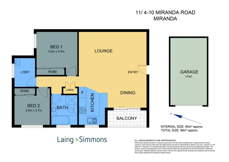Floorplan of Homely apartment listing, 11/4-10 Miranda Road, Miranda NSW 2228