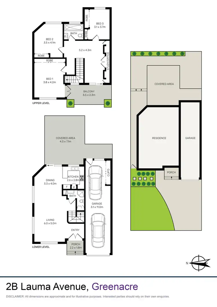 Floorplan of Homely semi-detached listing, 2b Lauma Avenue, Greenacre NSW 2190