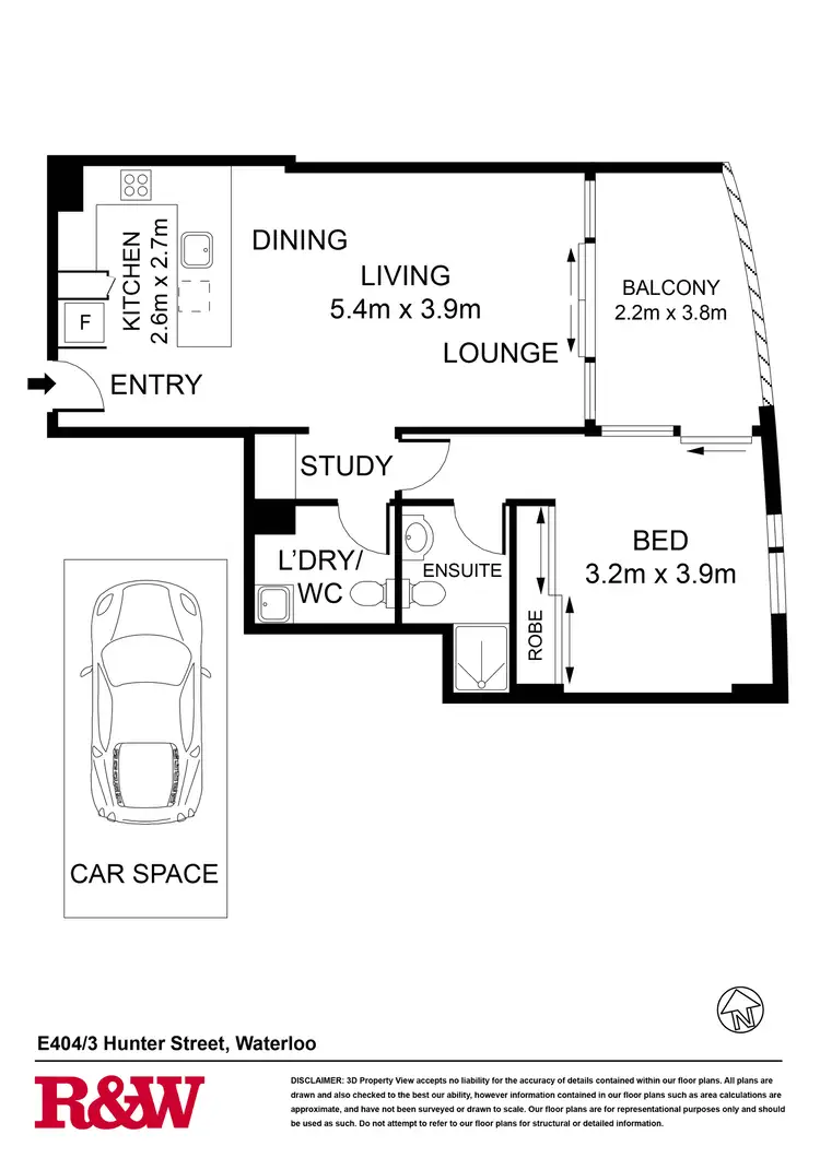 Floorplan of Homely apartment listing, E404/3 Hunter Street, Waterloo NSW 2017