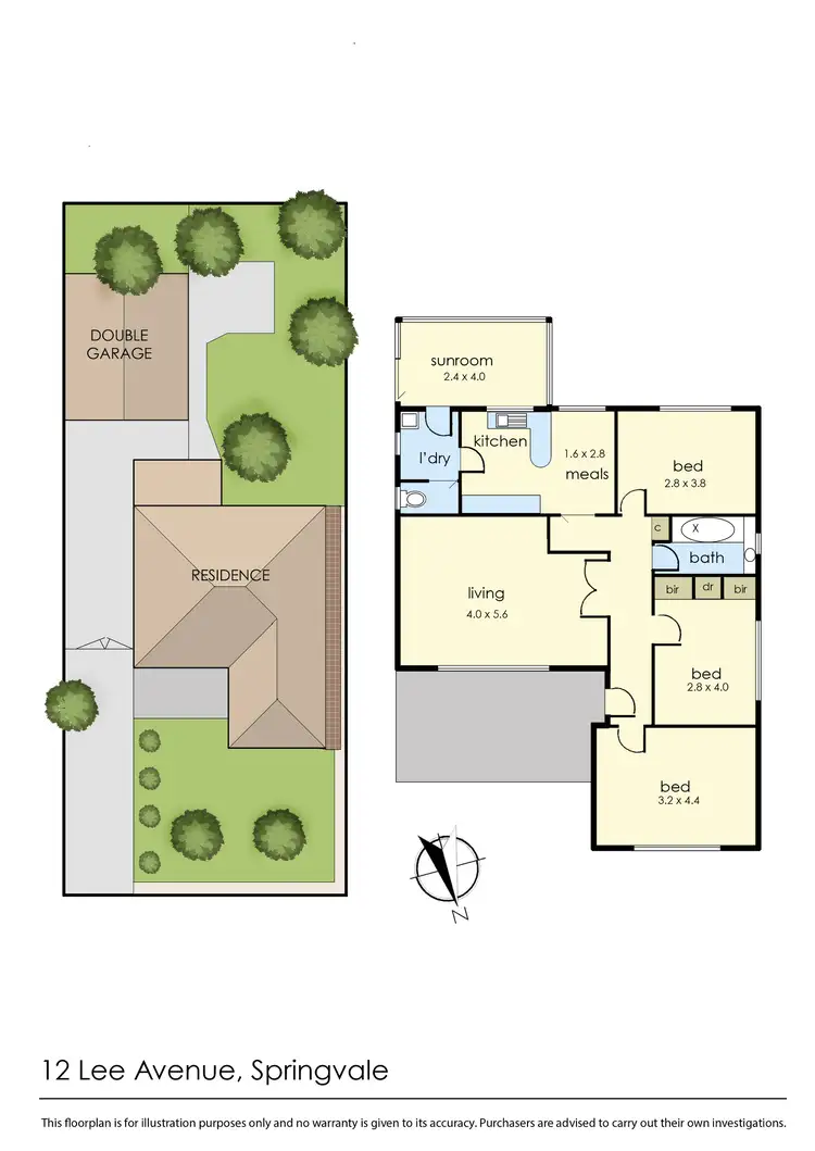 Floorplan of Homely house listing, 12 Lee Avenue, Springvale VIC 3171