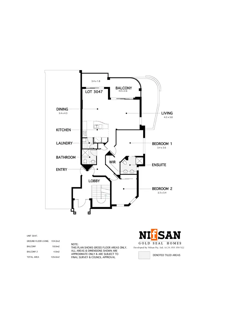 Floorplan of Homely unit listing, 8/3208 Central Place, Carrara QLD 4211