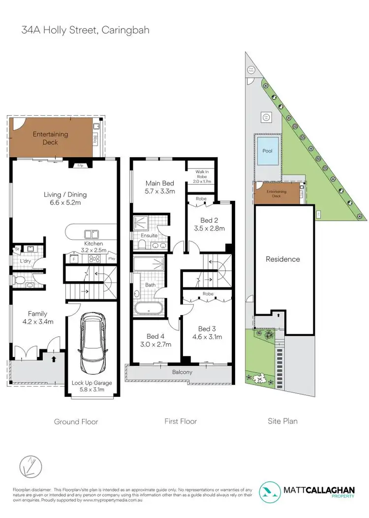 Floorplan of Homely semi-detached listing, 34a Holly Street, Caringbah South NSW 2229