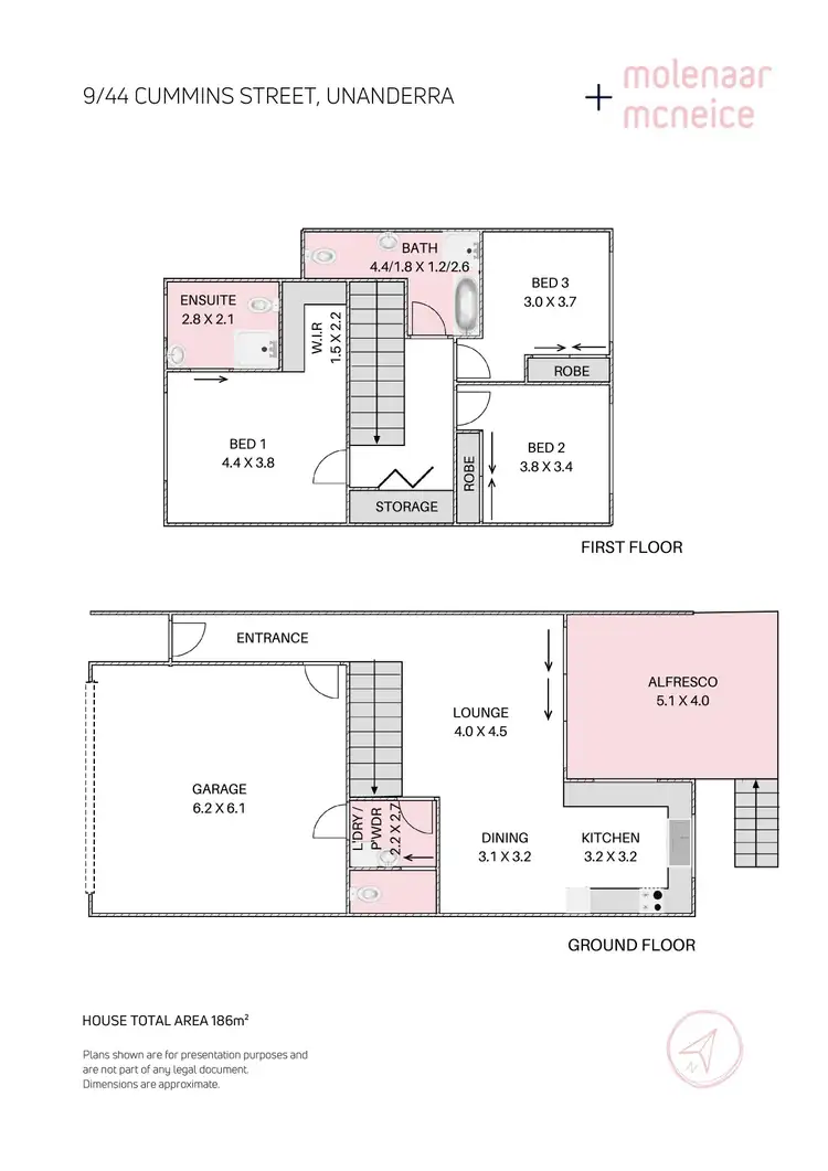 Floorplan of Homely townhouse listing, 9/44 Cummins Street, Unanderra NSW 2526