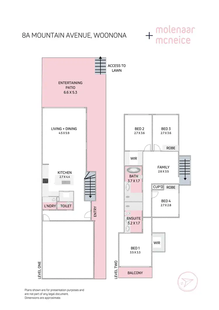 Floorplan of Homely semi-detached listing, 8a Mountain Avenue, Woonona NSW 2517