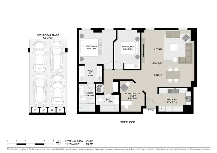 Floorplan of Homely apartment listing, 27/45 Trafalgar Street, Annandale NSW 2038