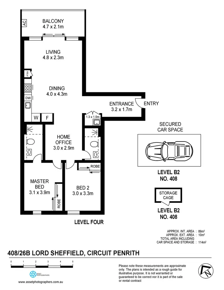 Floorplan of Homely apartment listing, 408/26B Lord Sheffield Circuit, Penrith NSW 2750
