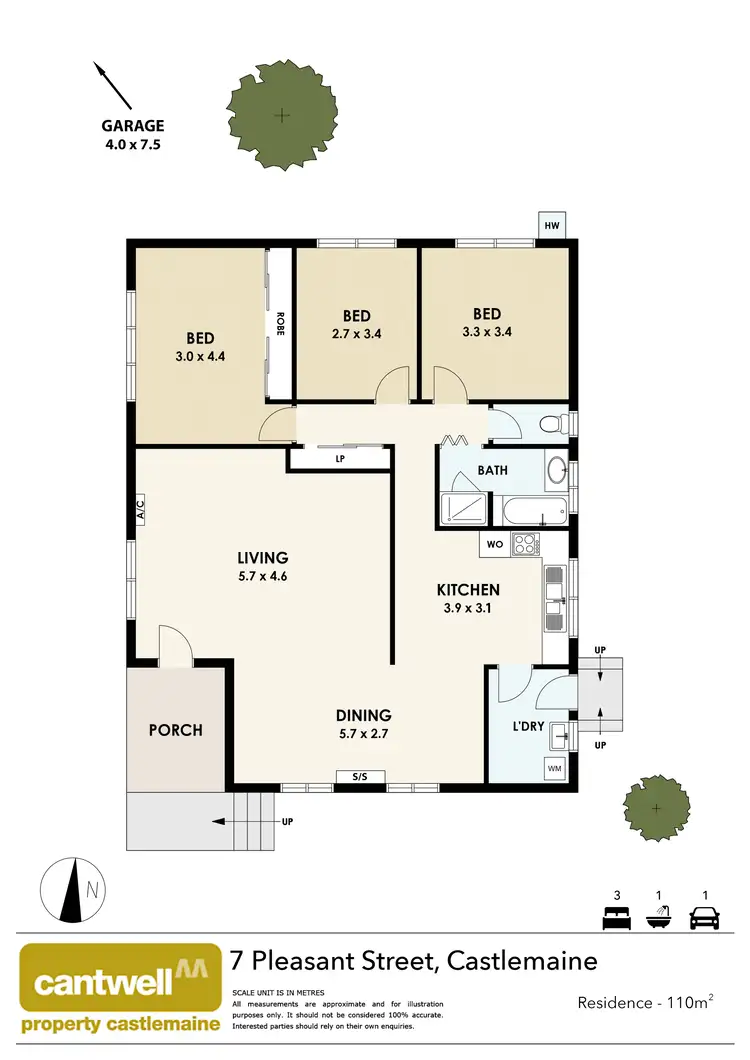 Floorplan of Homely house listing, 7 Pleasant Street, Castlemaine VIC 3450