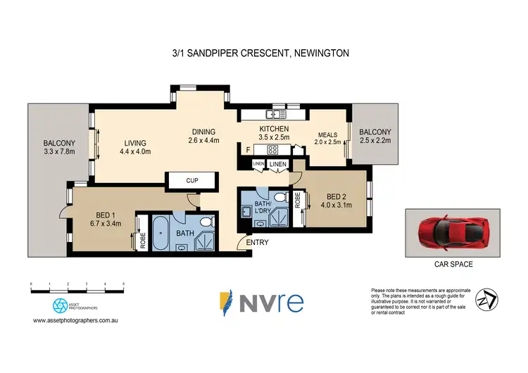 Floorplan of Homely apartment listing, 3/1 Sandpiper Crescent, Newington NSW 2127