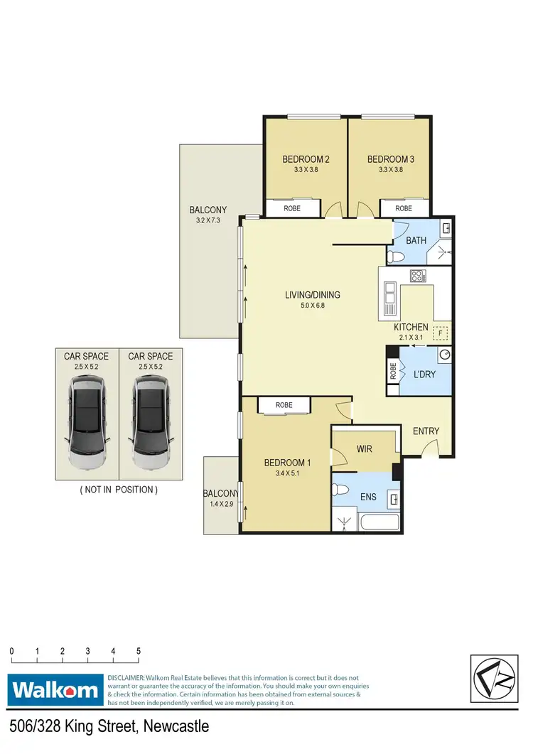 Floorplan of Homely apartment listing, 506/328 King Street, Newcastle NSW 2300