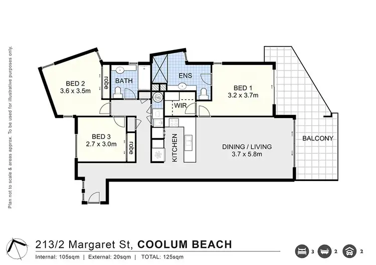 Floorplan of Homely unit listing, 213/2 Margaret Street, Coolum Beach QLD 4573